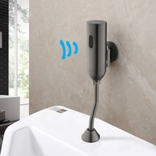 Gray Touchless Male Urinal Flush Sensor Facuet Toilet Wall Mount Lavatory Taps