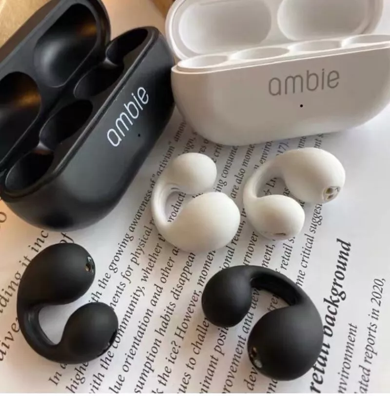 For Ambie Sound Earcuffs Ear Bone Conduction Earring Wireless Bluetooth  Earphones Auriculares Headset