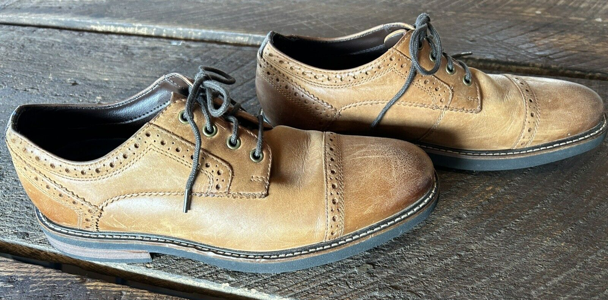 Nunn Bush Shoes Overland Cap Toe Oxford Brown Leather Men