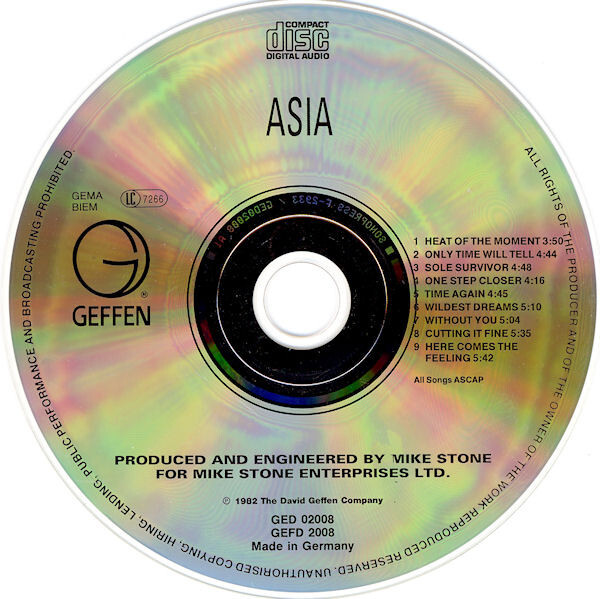 Asia Asia CD, Album, RE 0 Pop Rock (M / M) | eBay