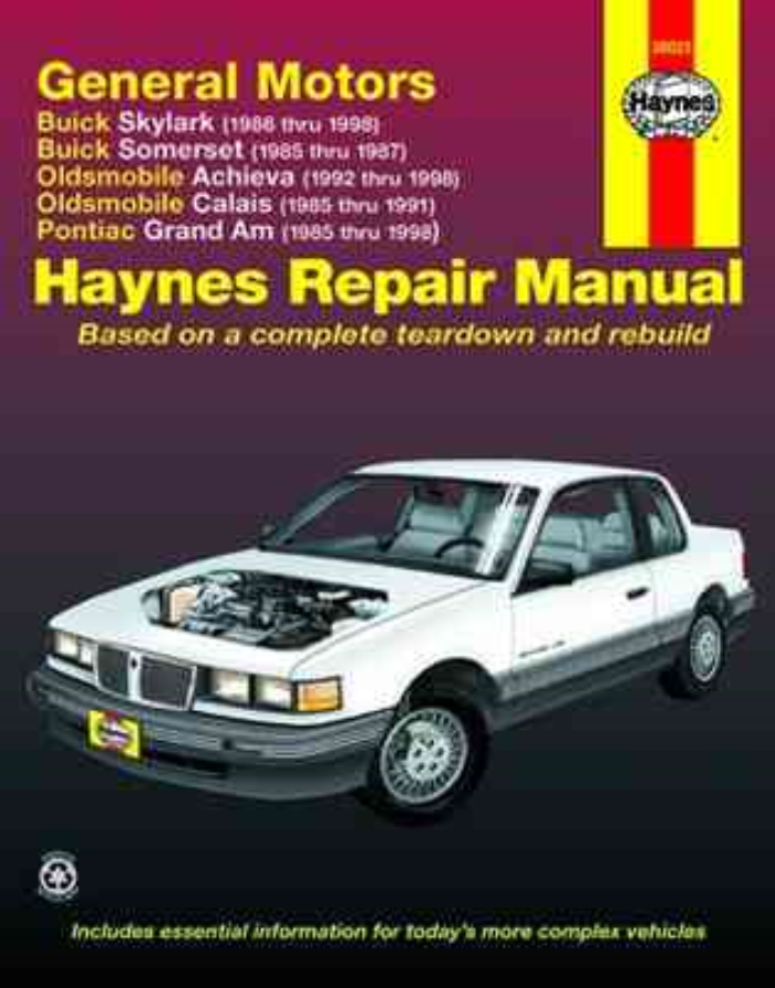 Manual GM Buick Skylark Somerset, Olds Achieva Calais Pontiac 1985-1998 Haynes