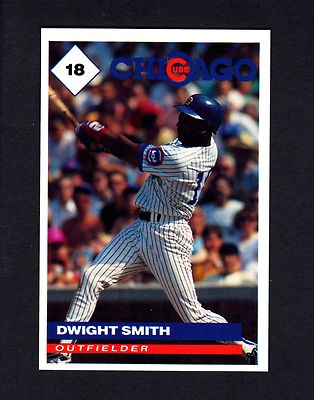 #18 DWIGHT SMITH, Cubs ~ 1991 Marathon Gas/Oil regional card (statistics back)