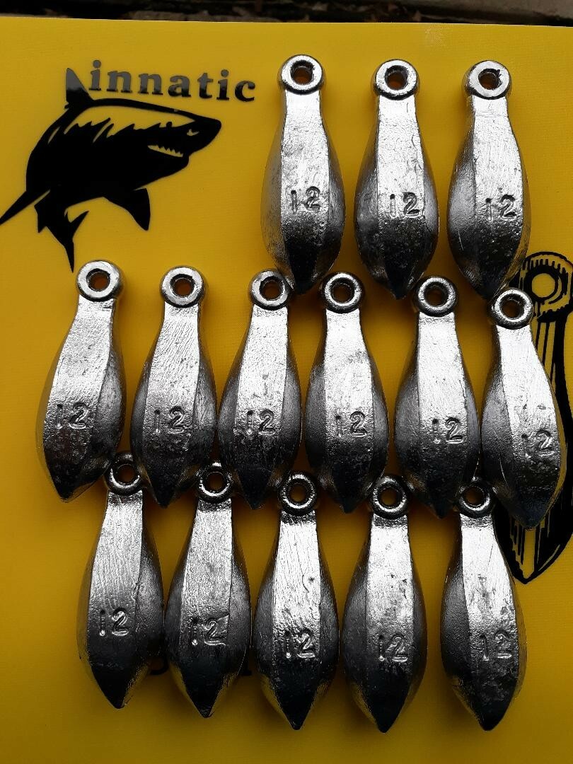 12oz LEAD FISHING BANK SINKERS count 10lbs FREE FAST SHIPPING