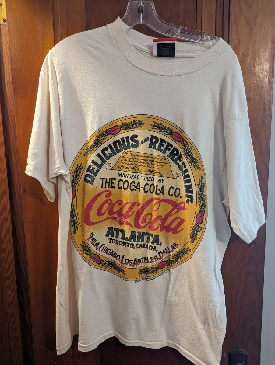 Coca-Cola 1995 Sz Xl Single Stitch Graphic Tee Shirt Atlanta