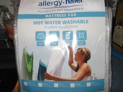 QUEEN MATTRESS PAD ALLERGY RELIEF HOT WATER WASHABLE ULTRASOFT 18 IN MATTRESSNEW