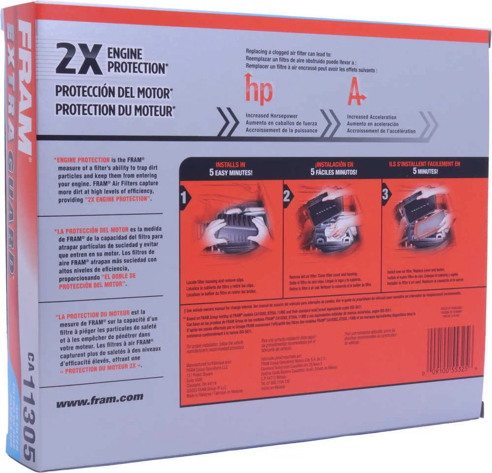 Air Filter fits 2012-2018 BMW 320i,320i xDrive 328d,328d xDrive 328i  FRAM - Image 4 of 4