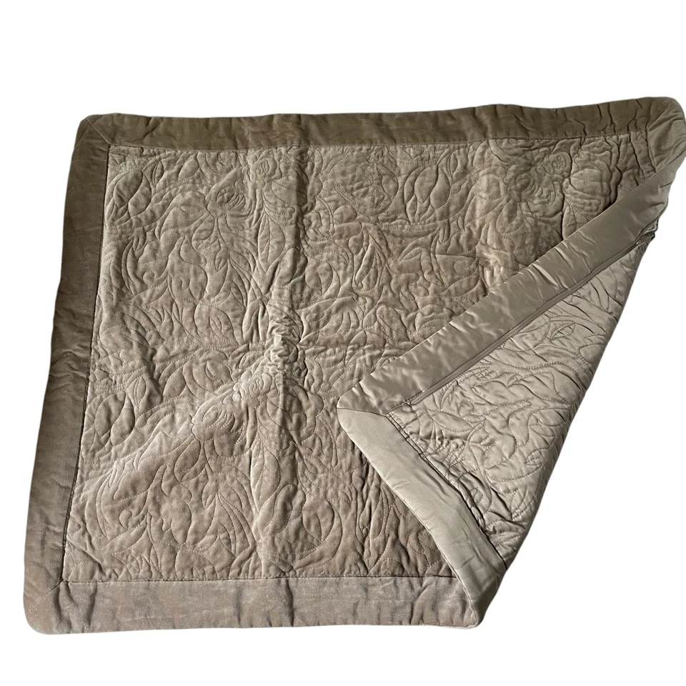 2 fundas de almohada JC Penney Chris Madden Gracewood estándar marrón terciopelo algodón nuevas Foto 3 de 4