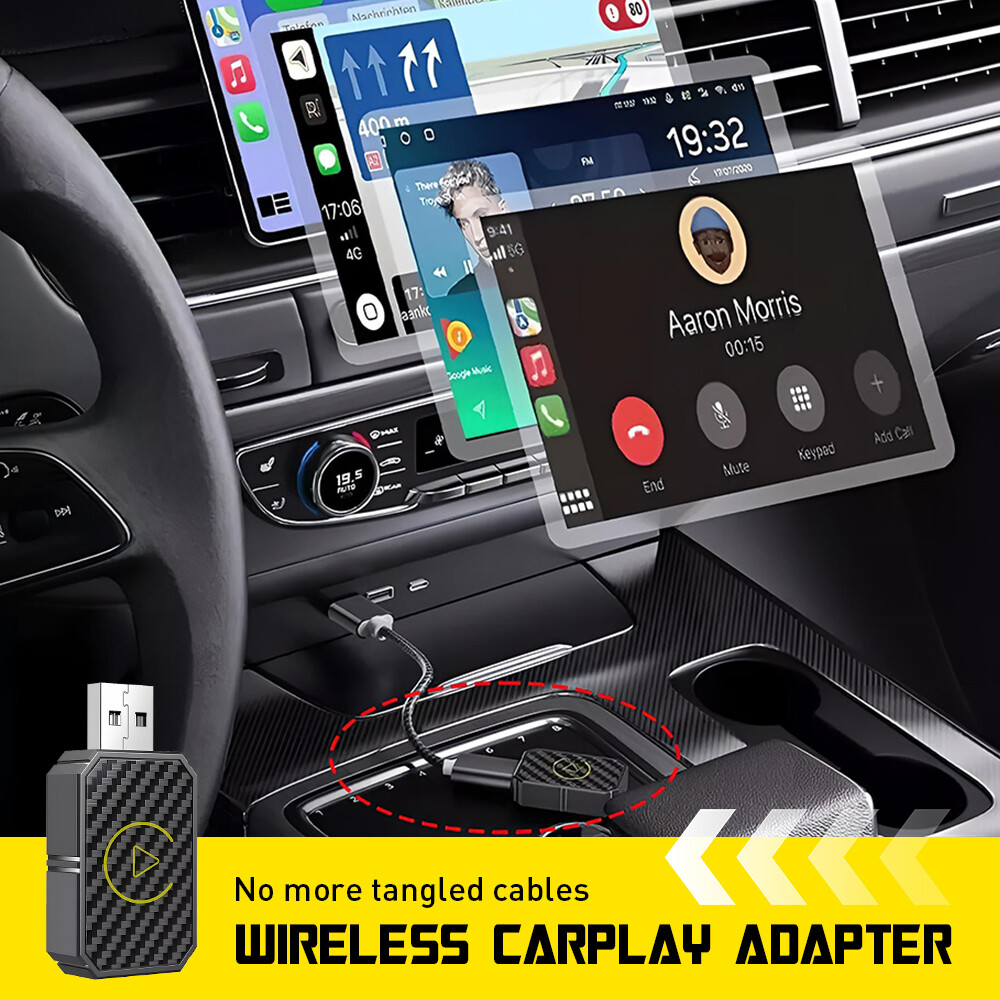 Car Android Auto Wireless Adapter & Wireless CarPlay Adapter Plug