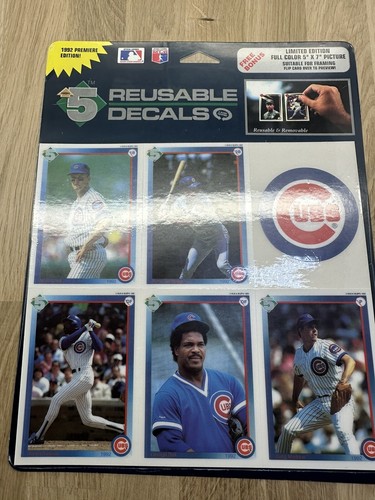 CHICAGO CUBS 1992 ESTRENO PEGATINAS REUTILIZABLES SANDBERG GRACE DAWSON MADDUX X 4 - Imagen 3 de 3