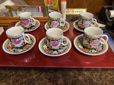 Vintage Miniature 6 Tea Cup  Saucer preowned