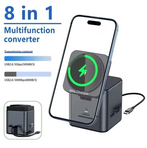 Wireless Charging Station 8 in 1 For Apple Watch and iPhone 16 15 14 13 12 - 第 7/7 張圖片