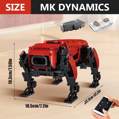 MOULD KING Rot Robot Dog Hund Roboter Bausteine Kinder Spielzeug MOC 15067 - Bild 3 von 9