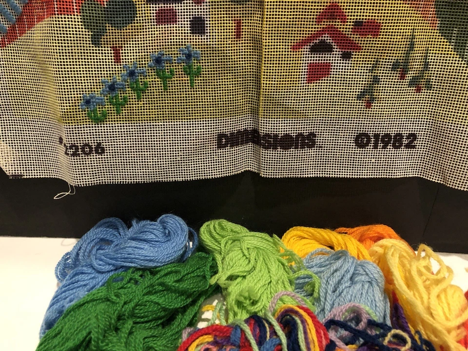 Kit de punta de aguja Dimensions retazos campo vintage 1982 artes y manualidades usado Foto 3 de 4