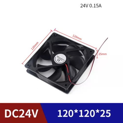 Lüfter Gehäuselüfter Radial Silent 12V 24V für PC Computer leise 40mm-120mm - Bild 12 von 19