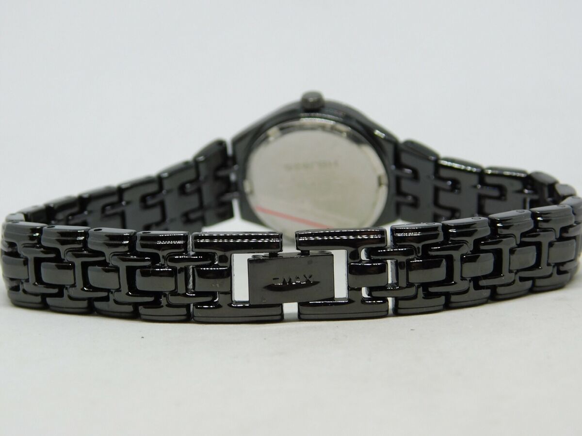 OMAX HBJ826 Black Tone Quartz Analog Women's Watch Sz. 7 1/2