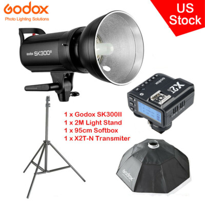 US Godox SK300II 300W Strobe Flash+X2T-N Trigger+95cm Softbox Stand for Nikon