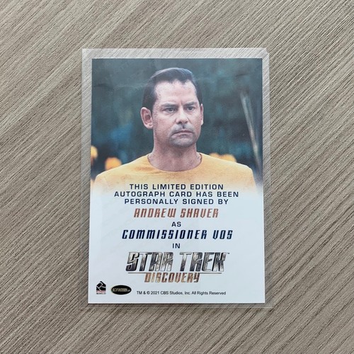 Rittenhouse Star Trek Discovery Season 3 ANDREW SHAVER Autograph Card - Picture 2 of 2