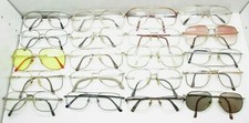 SET of 20 VINTAGE MENS AVIATOR EYEGLASSES FRAMES metal eyewear bulk lot S276