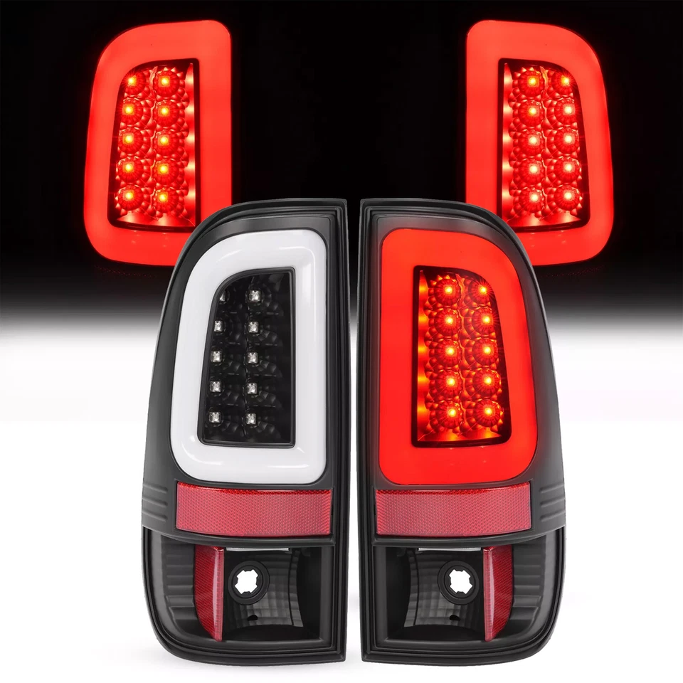 Black LED Tube Tail Lights Lamps For Ford F250 F350 F450 SD SuperDuty 2008-2016 - Image 2 of 4