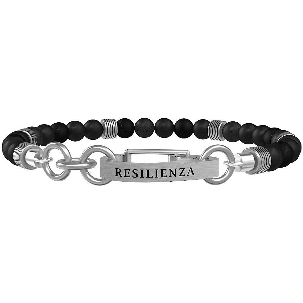 Braccialetto Uomo Pietra Naturale Onice Nero Con Croce | Rocìo - Foto 10