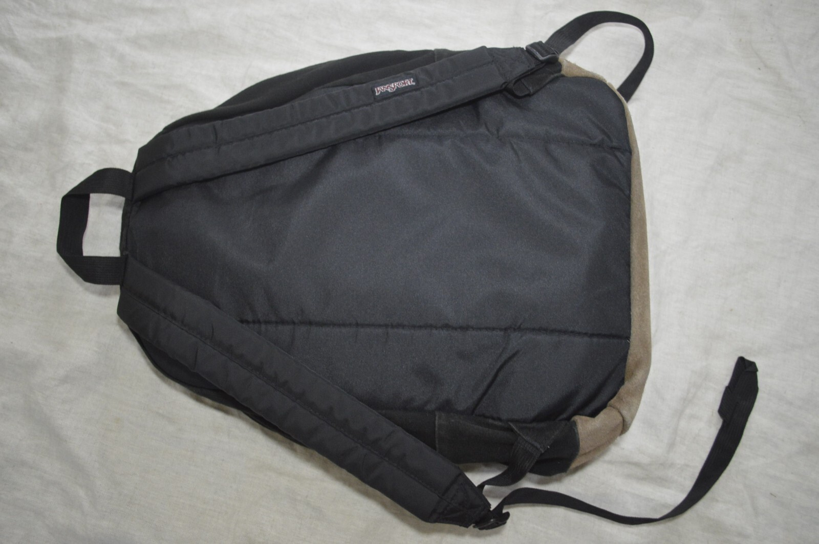 Jansport Backpack Black Leather Bottom Rose Embroider… Gem