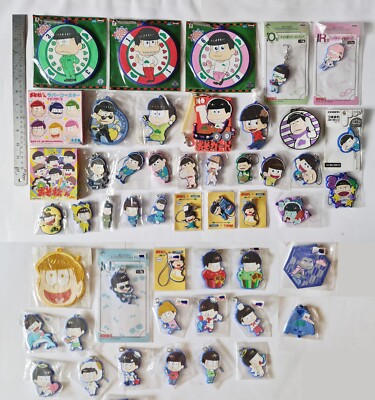 Osomatsu san Rubber stamp Strap Key Chain Collection set 49 piece japan
