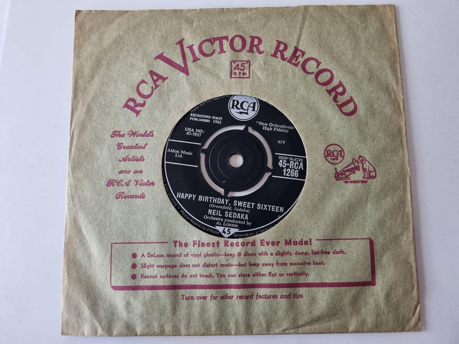 7"" Single Neil Sedaka - Happy birthday, sweet sixteen Vinyl UK