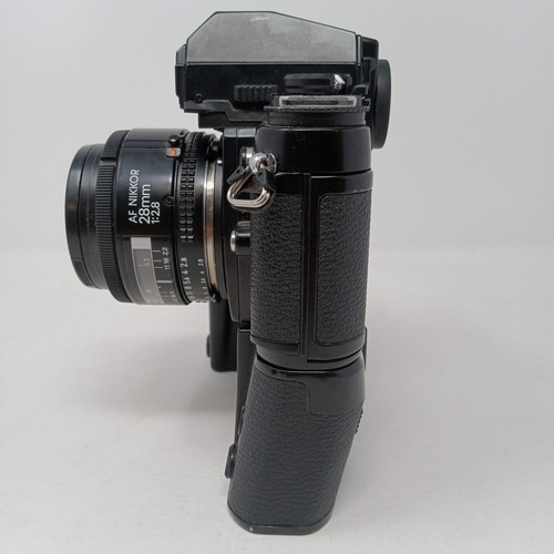 Vintage Nikon F3 HP 35mm SLR Camera Body Nikkor 28mm Lens MD 4 Motor Drive - Picture 12 of 12
