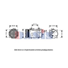 AKS DASIS Kompressor Klimaanlage für VW Transporter IV Bus 70XB 70XC 7DB