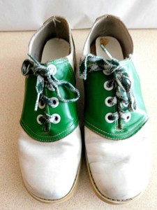green saddle shoes