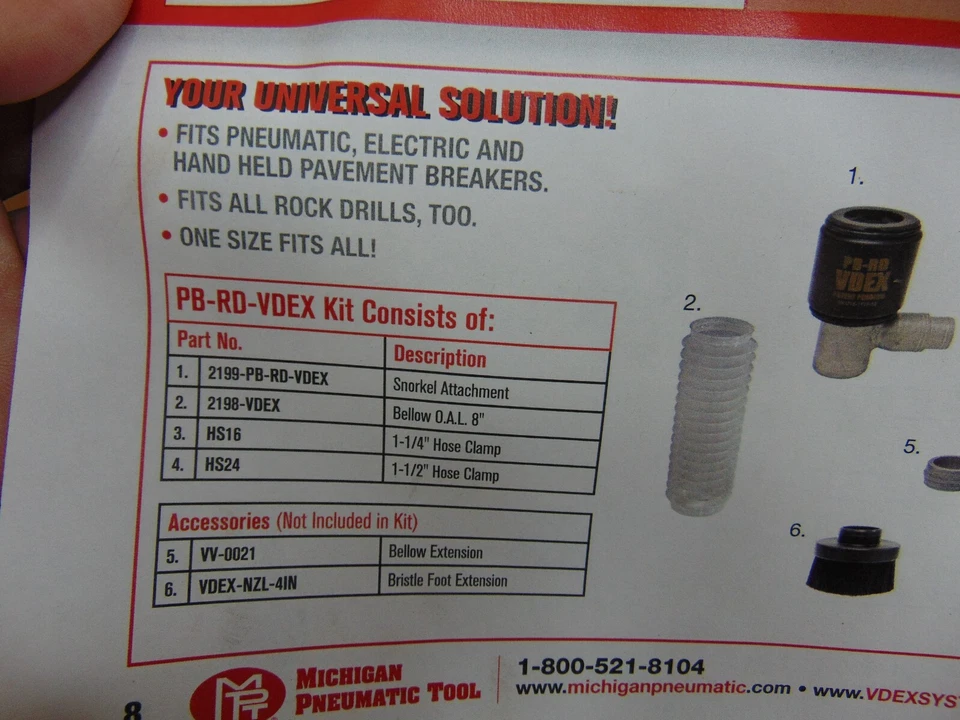 Насадка для вакуумного пылеуловителя PB-RD-VDEX для тротуарного прерывателя камней - Изображение 3 из 4