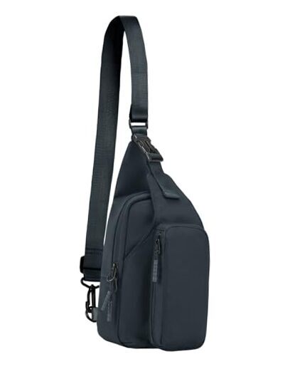 Adjustable Crossbody Sling Backpack Shoulder Chest Daypack Dark Grey