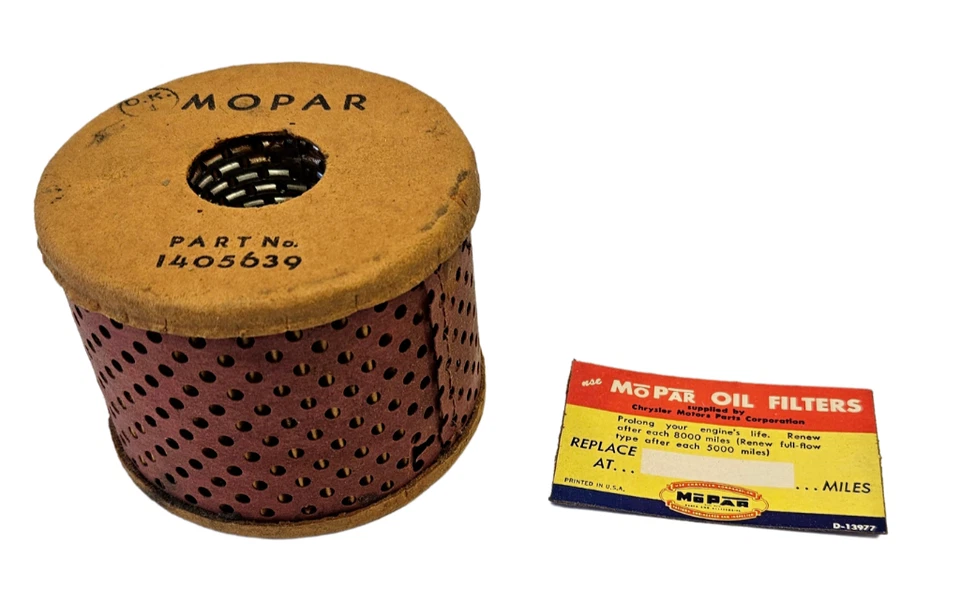 Elemento de filtro de aceite de dirección asistida Plymouth Chrysler Dodge 1952-1954 nuevo de stock Foto 2 de 4