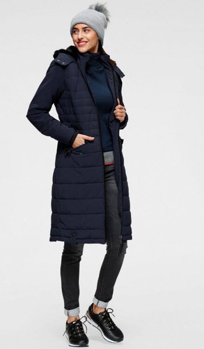NEU MARINEBLAU STEPPMANTEL PARKA GÜRTEL KAPUZE 44 48 50 ALPENBLITZ 190€*48925366 - 第 8/20 張圖片