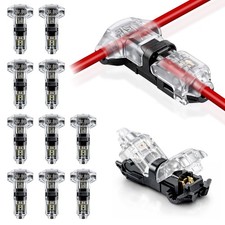 10 Pack T-Tap Wire Splice Connectors 3-Way 1 Pin Low Voltage Quick Wire Splitter