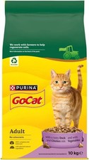GO-CAT Adult Dry Cat Food Chicken and Duck 10kg Pack 3.90 per kilo