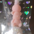 Handmade Style Pink Teddy Bear Top Decorative Ballpoint Pen, Chrome Trim, Black — photo 3