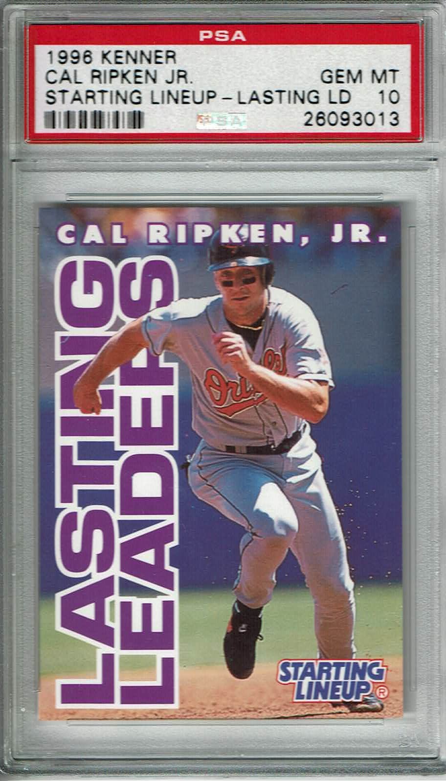 1996 STARTING LINEUP SLU CAL RIPKEN JR PSA 10 GEM MINT LASTING LEADER POP 4 RARE