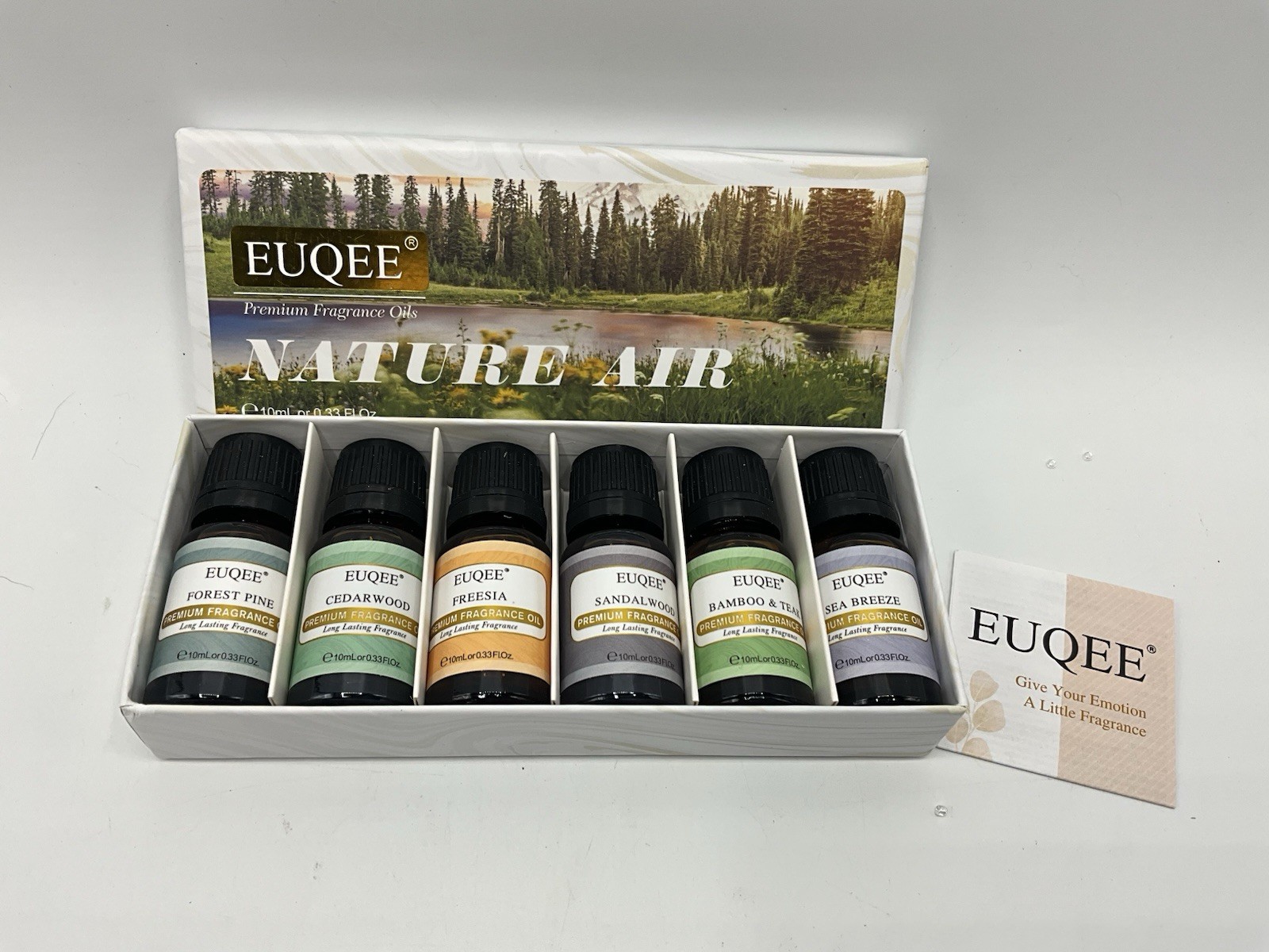Euqee 6-Pack 10ml Pure Therapeutic Grade Essential Oils for Diffusers