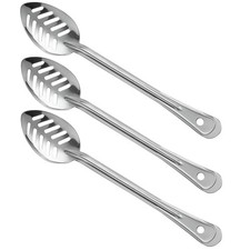 OCS Parts 3-Pack 13-Inch Stainless Steel Slotted Basting and Stirring Spoon