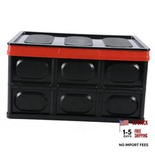 YoRise Car Trunk Organizer, Plastic Waterproof Foldable Car Cargo Storage Black