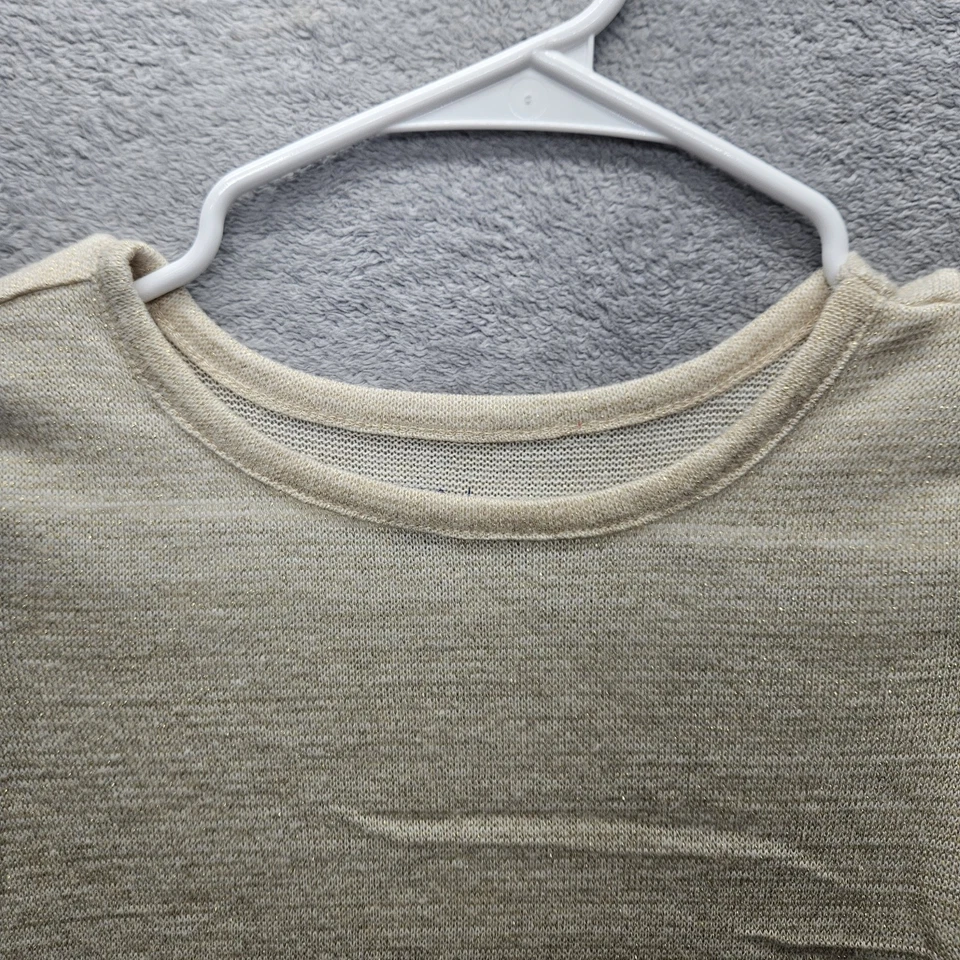 Route 66 девочка размер 6/6 x вязаный круглый вырез длинным рукавом свитер оборки талии бежевый  - Изображение 3 из 4