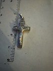 Cross Jesus Sterling Silver Cross Pendant As is Tarnished — photo 4