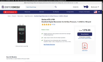 #ad #ad Dwyer Mark III Handheld Digital Manometer MDL 475 3 FM New Factory Sealed $180.00