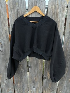 Felpa Alexander Wang cropped scollo a V taglia grande