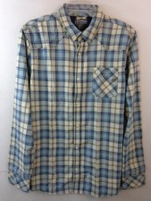 Buffalo David Bitton Shirt Men's M Blue White Long Sleeve Button Down New Tags
