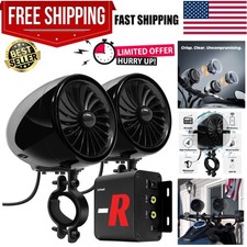 Bluetooth Motorcycle Speakers and Amplifier Audio Sound System, FM Radio, Wat...