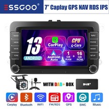 Autoradio 7" Carplay Android 13 DAB+ GPS Kam MIK per VW GOLF 5 6 Plus Touran EOS