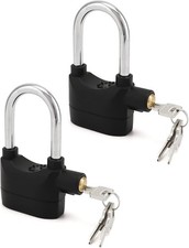 2 Pack Universal Security Siren Alarm Lock with 3 Keys, 110 dB Anti-Theft Secur