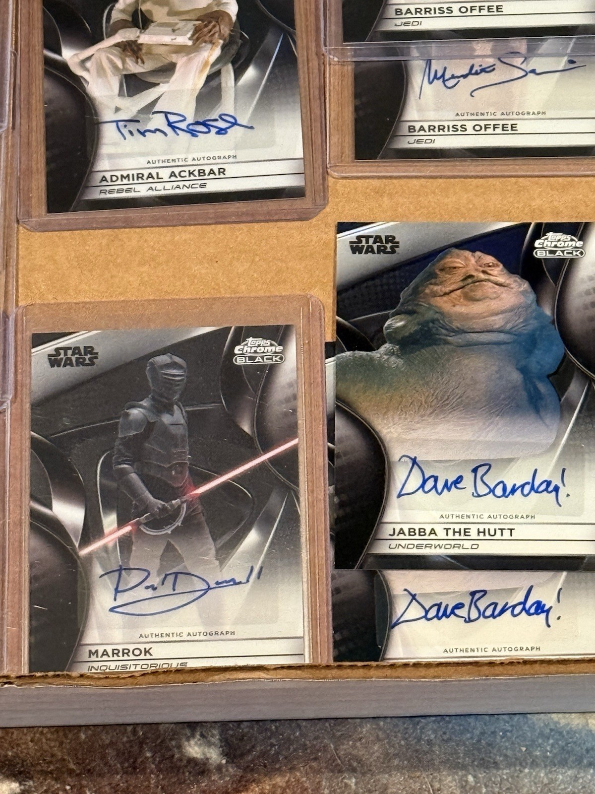 2025 Topps Chrome Black Star Wars Auto 20 Card Lot Tarkin Watto Ackbar Jabba view 6